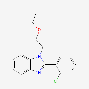 molecular formula C17H17ClN2O B2635514 2-(2-氯苯基)-1-(2-乙氧基乙基)-1H-苯并咪唑 CAS No. 882339-03-9