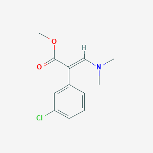 molecular formula C12H14ClNO2 B2635519 methyl (E)-2-(3-chlorophenyl)-3-(dimethylamino)-2-propenoate CAS No. 80510-69-6