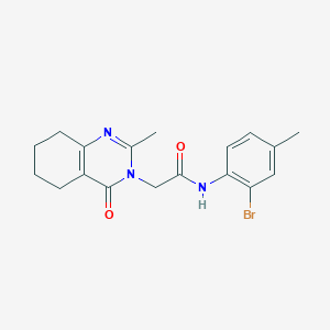 molecular formula C18H20BrN3O2 B2635521 N-(2-bromo-4-methylphenyl)-2-(2-methyl-4-oxo-5,6,7,8-tetrahydroquinazolin-3(4H)-yl)acetamide CAS No. 1251670-80-0