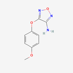 molecular formula C9H9N3O3 B2635523 4-(4-Methoxyphenoxy)-1,2,5-oxadiazol-3-amine CAS No. 292856-68-9