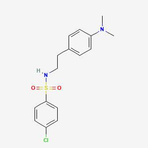 molecular formula C16H19ClN2O2S B2635530 4-chloro-N-(4-(dimethylamino)phenethyl)benzenesulfonamide CAS No. 953941-06-5