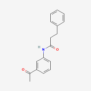 molecular formula C17H17NO2 B2635531 N-(3-acetylphenyl)-3-phenylpropanamide CAS No. 316146-18-6
