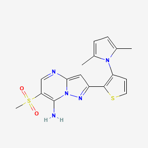 2-[3-(2,5-dimethyl-1H-pyrrol-1-yl)-2-thienyl]-6-(methylsulfonyl)pyrazolo[1,5-a]pyrimidin-7-amine