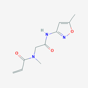 molecular formula C10H13N3O3 B2635554 N-methyl-N-{[(5-methyl-1,2-oxazol-3-yl)carbamoyl]methyl}prop-2-enamide CAS No. 1183788-87-5