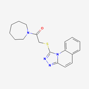 2-([1,2,4]Triazolo[4,3-a]quinolin-1-ylthio)-1-(azepan-1-yl)ethanone