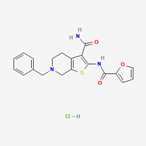 6-Benzyl-2-(furan-2-carboxamido)-4,5,6,7-tetrahydrothieno[2,3-c]pyridine-3-carboxamide hydrochloride