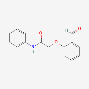 molecular formula C15H13NO3 B2635572 2-(2-formylphenoxy)-N-phenylacetamide CAS No. 426217-46-1