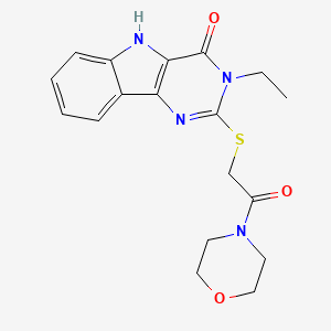 3-ethyl-2-((2-morpholino-2-oxoethyl)thio)-3H-pyrimido[5,4-b]indol-4(5H)-one