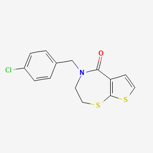 4-(4-chlorobenzyl)-3,4-dihydrothieno[3,2-f][1,4]thiazepin-5(2H)-one