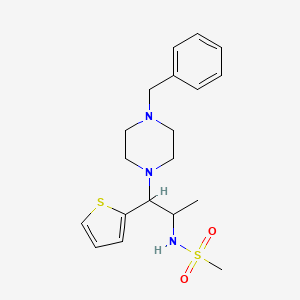 B2635593 N-(1-(4-benzylpiperazin-1-yl)-1-(thiophen-2-yl)propan-2-yl)methanesulfonamide CAS No. 863017-43-0