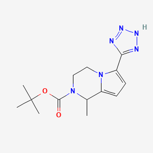 molecular formula C14H20N6O2 B2635600 叔丁基 1-甲基-6-(1H-1,2,3,4-四唑-5-基)-1H,2H,3H,4H-吡咯并[1,2-a]嘧啶-2-羧酸酯 CAS No. 1050909-97-1