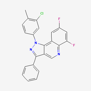molecular formula C23H14ClF2N3 B2635601 1-(3-氯-4-甲基苯基)-6,8-二氟-3-苯基-1H-吡唑并[4,3-c]喹啉 CAS No. 901267-22-9