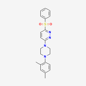 3-(benzenesulfonyl)-6-[4-(2,4-dimethylphenyl)piperazin-1-yl]pyridazine