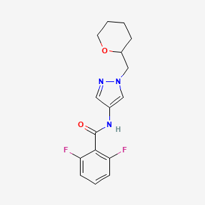 2,6-difluoro-N-{1-[(oxan-2-yl)methyl]-1H-pyrazol-4-yl}benzamide