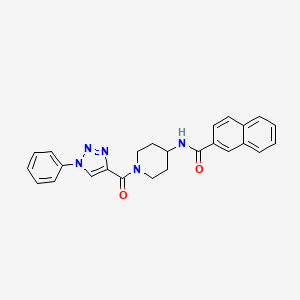 N-(1-(1-phenyl-1H-1,2,3-triazole-4-carbonyl)piperidin-4-yl)-2-naphthamide