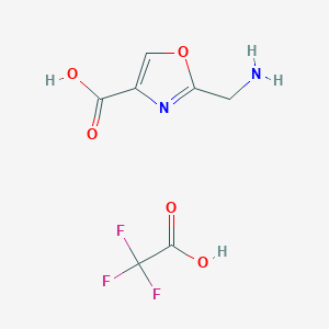 B2635632 2-(Aminomethyl)-1,3-oxazole-4-carboxylic acid;2,2,2-trifluoroacetic acid CAS No. 2418703-80-5