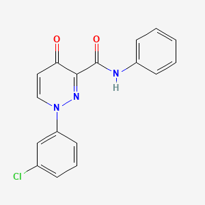 molecular formula C17H12ClN3O2 B2635650 1-(3-chlorophenyl)-4-oxo-N-phenyl-1,4-dihydropyridazine-3-carboxamide CAS No. 478063-42-2