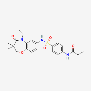 N-(4-(N-(5-ethyl-3,3-dimethyl-4-oxo-2,3,4,5-tetrahydrobenzo[b][1,4]oxazepin-7-yl)sulfamoyl)phenyl)isobutyramide