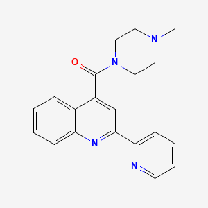 molecular formula C20H20N4O B2635653 (4-Methylpiperazin-1-yl)(2-(pyridin-2-yl)quinolin-4-yl)methanone CAS No. 879918-79-3