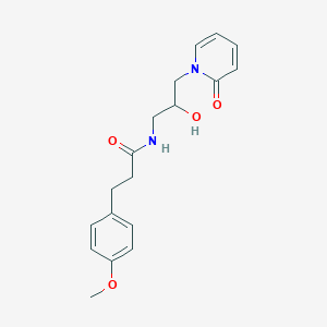 molecular formula C18H22N2O4 B2635661 N-(2-hydroxy-3-(2-oxopyridin-1(2H)-yl)propyl)-3-(4-methoxyphenyl)propanamide CAS No. 1797160-53-2