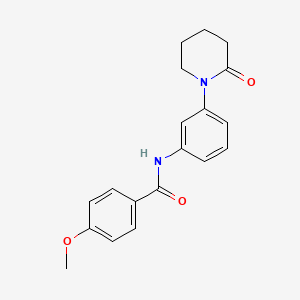 4-methoxy-N-(3-(2-oxopiperidin-1-yl)phenyl)benzamide
