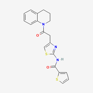 N-(4-(2-(3,4-dihydroquinolin-1(2H)-yl)-2-oxoethyl)thiazol-2-yl)thiophene-2-carboxamide