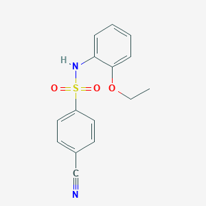 molecular formula C15H14N2O3S B263567 4-cyano-N-(2-ethoxyphenyl)benzenesulfonamide 