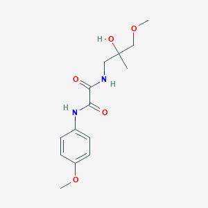 molecular formula C14H20N2O5 B2635670 N1-(2-hydroxy-3-methoxy-2-methylpropyl)-N2-(4-methoxyphenyl)oxalamide CAS No. 1334370-47-6