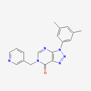 molecular formula C18H16N6O B2635673 3-(3,5-Dimethylphenyl)-6-(pyridin-3-ylmethyl)triazolo[4,5-d]pyrimidin-7-one CAS No. 872591-28-1
