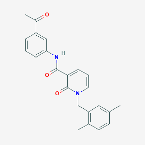 molecular formula C23H22N2O3 B2635679 N-(3-acetylphenyl)-1-(2,5-dimethylbenzyl)-2-oxo-1,2-dihydropyridine-3-carboxamide CAS No. 941989-45-3