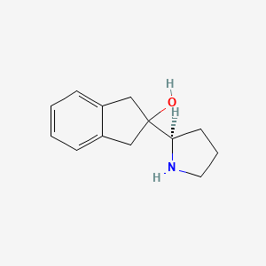 molecular formula C13H17NO B2635681 2-[(R)-2-Pyrrolidinyl]indan-2-ol CAS No. 185246-76-8