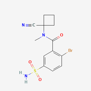 2-bromo-N-(1-cyanocyclobutyl)-N-methyl-5-sulfamoylbenzamide