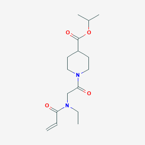 molecular formula C16H26N2O4 B2635694 Propan-2-yl 1-[2-[ethyl(prop-2-enoyl)amino]acetyl]piperidine-4-carboxylate CAS No. 2361731-65-7