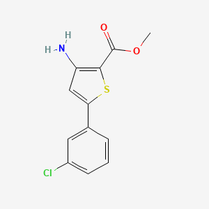 molecular formula C12H10ClNO2S B2635695 Methyl 3-amino-5-(3-chlorophenyl)thiophene-2-carboxylate CAS No. 304477-85-8