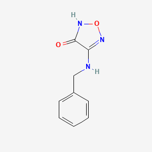 molecular formula C9H9N3O2 B2635701 4-(Benzylamino)-1,2,5-oxadiazol-3-ol CAS No. 632292-01-4