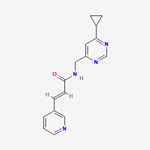 (E)-N-((6-cyclopropylpyrimidin-4-yl)methyl)-3-(pyridin-3-yl)acrylamide