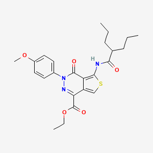 Ethyl 3-(4-methoxyphenyl)-4-oxo-5-(2-propylpentanoylamino)thieno[3,4-d]pyridazine-1-carboxylate