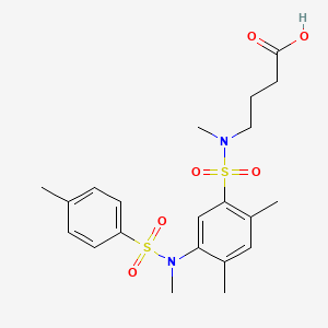 molecular formula C21H28N2O6S2 B2635719 4-(5-(N,4-dimethylphenylsulfonamido)-N,2,4-trimethylphenylsulfonamido)butanoic acid CAS No. 900137-33-9