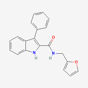 molecular formula C20H16N2O2 B2635731 N-(2-furylmethyl)-3-phenyl-1H-indole-2-carboxamide CAS No. 338401-11-9