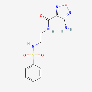 4-amino-N-[2-(benzenesulfonamido)ethyl]-1,2,5-oxadiazole-3-carboxamide