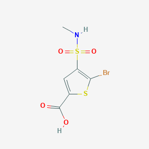 molecular formula C6H6BrNO4S2 B2635744 5-Bromo-4-(methylsulfamoyl)thiophene-2-carboxylic acid CAS No. 1094550-30-7