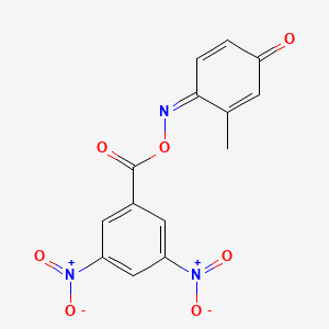 molecular formula C14H9N3O7 B2635747 (Z)-4-(((3,5-dinitrobenzoyl)oxy)imino)-3-methylcyclohexa-2,5-dienone CAS No. 321681-98-5