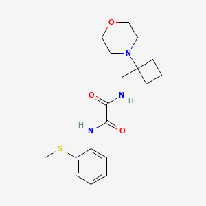 molecular formula C18H25N3O3S B2635752 N'-[2-(methylsulfanyl)phenyl]-N-{[1-(morpholin-4-yl)cyclobutyl]methyl}ethanediamide CAS No. 2380183-58-2