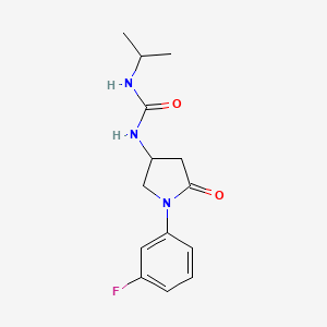 1-(1-(3-Fluorophenyl)-5-oxopyrrolidin-3-yl)-3-isopropylurea