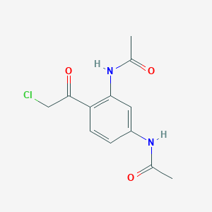 molecular formula C12H13ClN2O3 B2635769 N-[3-acetamido-4-(2-chloroacetyl)phenyl]acetamide CAS No. 163595-57-1