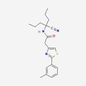 N-(1-cyano-1-propylbutyl)-2-[2-(3-methylphenyl)-1,3-thiazol-4-yl]acetamide