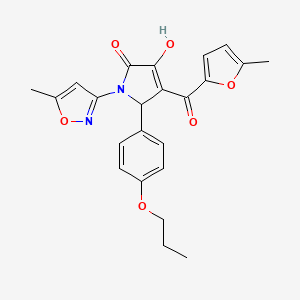 3-hydroxy-4-(5-methylfuran-2-carbonyl)-1-(5-methylisoxazol-3-yl)-5-(4-propoxyphenyl)-1H-pyrrol-2(5H)-one
