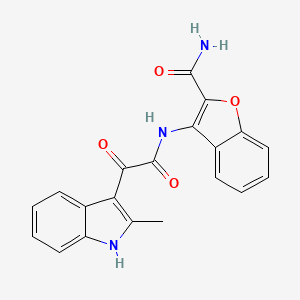 3-(2-(2-methyl-1H-indol-3-yl)-2-oxoacetamido)benzofuran-2-carboxamide