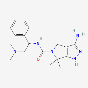 Pyrrolo[3,4-c]pyrazole-5(1H)-carboxamide, 3-amino-N-[(1S)-2-(dimethylamino)-1-phenylethyl]-4,6-dihydro-6,6-dimethyl-
