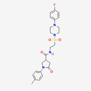 N-(2-{[4-(4-fluorophenyl)piperazin-1-yl]sulfonyl}ethyl)-1-(4-methylphenyl)-5-oxopyrrolidine-3-carboxamide